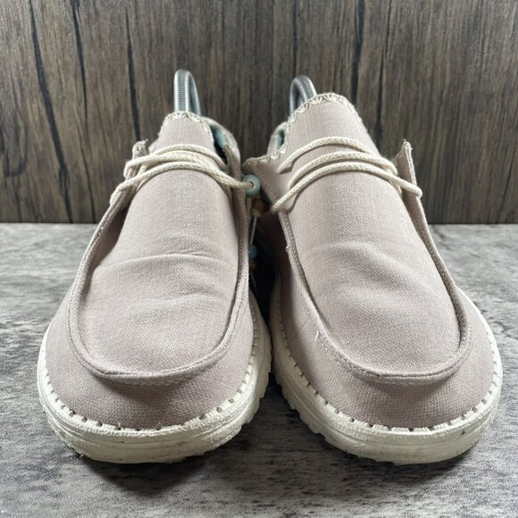 Hey Dude Wendy Boho Slip On Lace Shoes Size 10 Natural Collection Rose - Picture 5 of 10